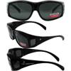Birdz Eyewear Beak Glossy Black Frame with Over Glasses Polarized Sunglasses view 4