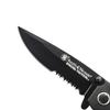 Smith & Wesson Special Tactical CKTACBS 8.1in High Carbon S.S. Folding Knife with a 3.5in Serrated Tanto Blade and ABS Handle for Outdoor, Survival and EDC,Black view 3