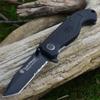 Smith & Wesson Special Tactical CKTACBS 8.1in High Carbon S.S. Folding Knife with a 3.5in Serrated Tanto Blade and ABS Handle for Outdoor, Survival and EDC,Black view 4