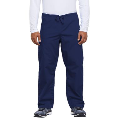 Cherokee Men's Originals Unisex Drawstring Cargo Scrub Pant, Navy, XX-Small