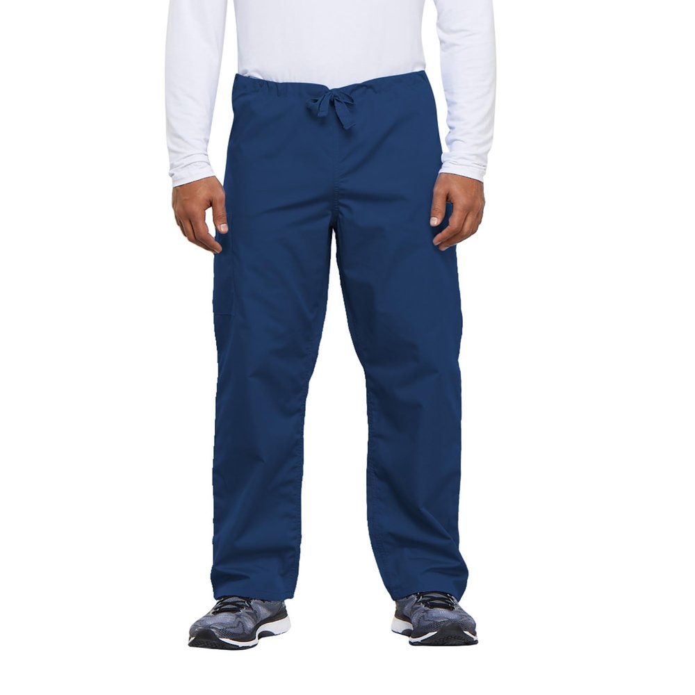 Cherokee Cargo Pant for Men and Women with 3 Pockets Adjustable Webbed Drawstring Plus Size 4100, 3XL, Galaxy Blue