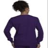 Cherokee Women Warm Up Scrubs Jacket Workwear Originals Snap Front Plus Size 4350, 4XL, Eggplant view 3