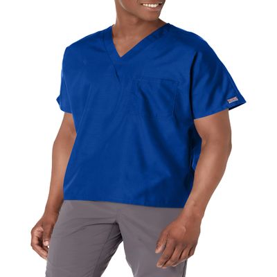 Cherokee Big and Tall Originals Unisex V-Neck Scrubs Shirt, Galaxy Blue, XX-Large