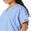 Cherokee Women's Plus Size V Neck Scrubs Shirt, Ciel, XX-Small view 3