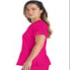 Dickies EDS Essentials Scrubs, V-Neck Womens Tops with Four-Way Stretch and Moisture Wicking DK615, M, Hot Pink view 4