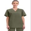 Cherokee Big and Tall Originals Unisex V-Neck Scrubs Shirt, Olive, XXXX-Large view 1