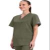 Cherokee Big and Tall Originals Unisex V-Neck Scrubs Shirt, Olive, XXXX-Large view 4