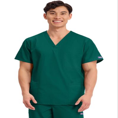 Cherokee Big and Tall Originals Unisex V-Neck Scrubs Shirt, Hunter, XXXXX-Large