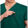 Cherokee Big and Tall Originals Unisex V-Neck Scrubs Shirt, Hunter, XXXXX-Large view 2