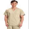 Cherokee Big and Tall Originals Unisex V-Neck Scrubs Shirt, Khaki, XXXX-Large view 1