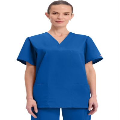 Cherokee Big and Tall Originals Unisex V-Neck Scrubs Shirt, Royal, XXXXX-Large
