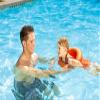Poolmaster Learn-to-Swim Vest, Adjustable Tube Floatation Swim Trainer and Swim Aid for Kids Ages 3 to 6 Years, Orange view 3