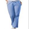 Cherokee Women's Fashionable Flare Leg Drawstring Pant, Ciel, 2X-Large Petite view 1