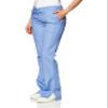 Cherokee Women's Fashionable Flare Leg Drawstring Pant, Ciel, 2X-Large Petite view 2