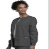 Cherokee Women's WW Snap Front Warm-Up Jacket, Pewter, X-Small view 2