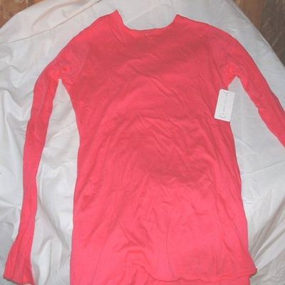 Beyond Yoga Organic Pima Long Sleeved Crew (Tropical Pink, X-Small)