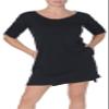 Beyond Yoga Organic Pima Panel Dress (Black, Small) view 1