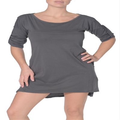 Beyond Yoga Organic Pima Panel Dress (Graphite Grey, X-Large)