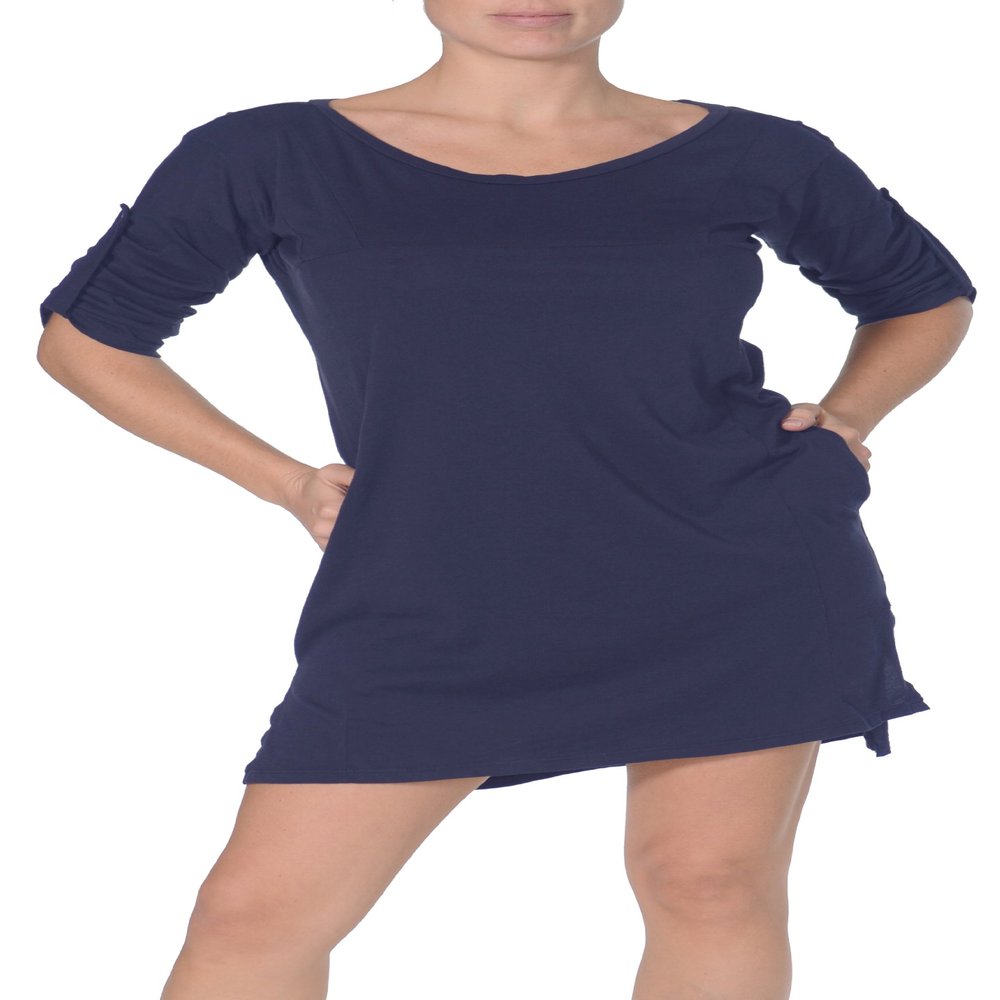 Beyond Yoga Organic Pima Panel Dress (True Navy, X-Small)
