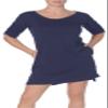 Beyond Yoga Organic Pima Panel Dress (True Navy, X-Small) view 1