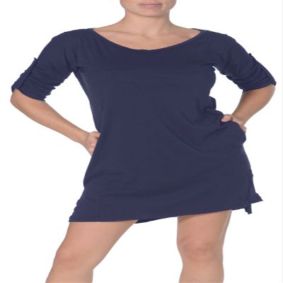 Beyond Yoga Organic Pima Panel Dress (True Navy, Medium)