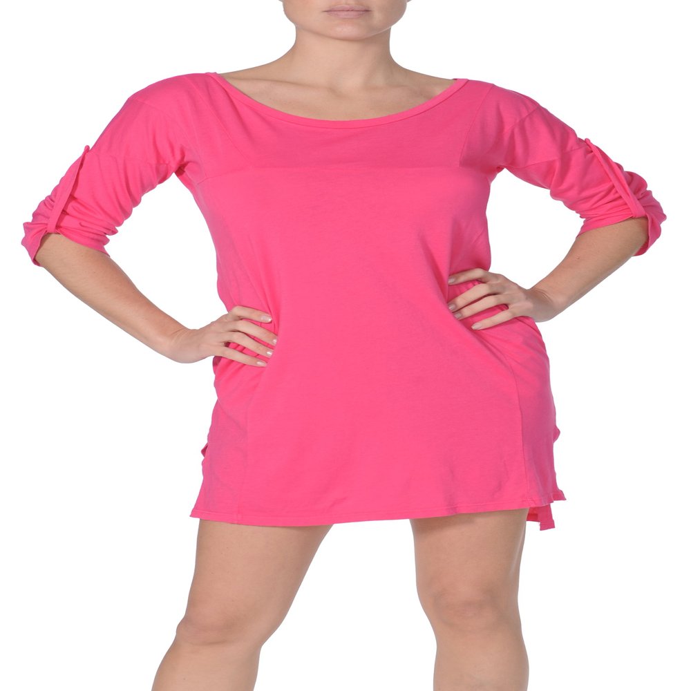 Beyond Yoga Organic Pima Panel Dress (Tropical Pink, X-Large)