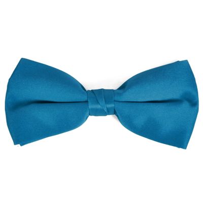 boxed-gifts Solid Royal Blue Colored Poly-Satin Banded Bowtie