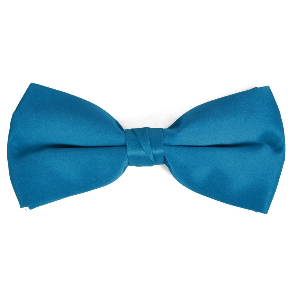 boxed-gifts Solid Royal Blue Colored Poly-Satin Banded Bowtie