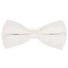 boxed-gifts Solid Colored Off White Poly-Satin Banded Bowtie view 1