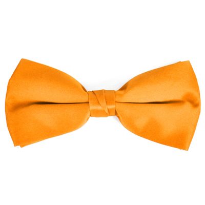 boxed-gifts Yellow Solid Colored Poly-Satin Banded Bowtie
