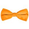 boxed-gifts Yellow Solid Colored Poly-Satin Banded Bowtie view 1