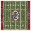 Ohio State Buckeyes College Team Gridiron Rug from Miliken view 1