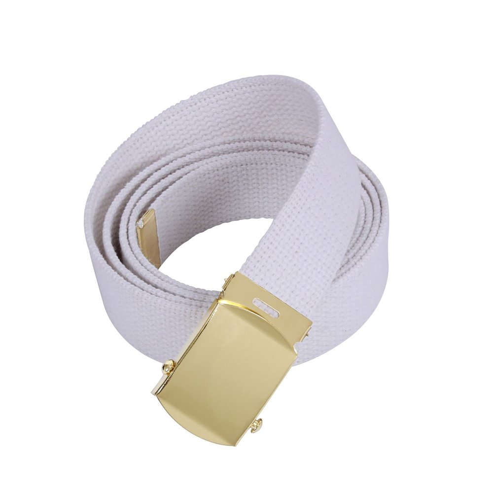 Authentic Military Web Belt White And Gold 44 Inch