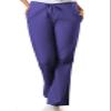 Cherokee Women's Fashionable Flare Leg Drawstring Pant, Grape, Medium Petite view 1