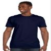 Hanes Lay-Flat Tag-Free Crewneck Beefy T-Shirt, Navy, X-Large view 1