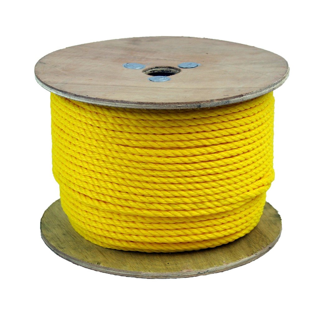 CWC 300055 5/16in Twisted Polypropylene Monofilament Yellow Rope 600ft