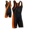 Brute Maverick Wrestling Singlet - SIZE: Large, COLOR: Black/Orange view 1