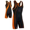 Brute Maverick Wrestling Singlet - SIZE: Large, COLOR: Black/Orange view 2