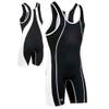 Brute Maverick Wrestling Singlet - SIZE: Youth Medium, COLOR: Black/White view 1