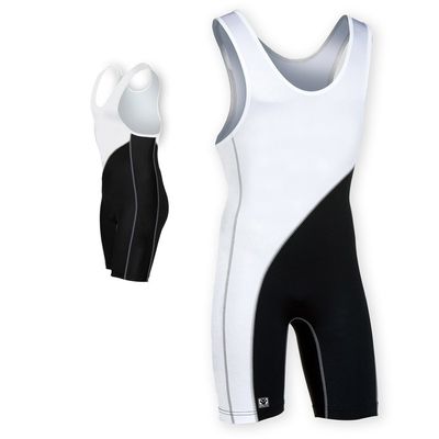 Brute Buckeye Wrestling Singlet - SIZE: XXX Large, COLOR: Black/White