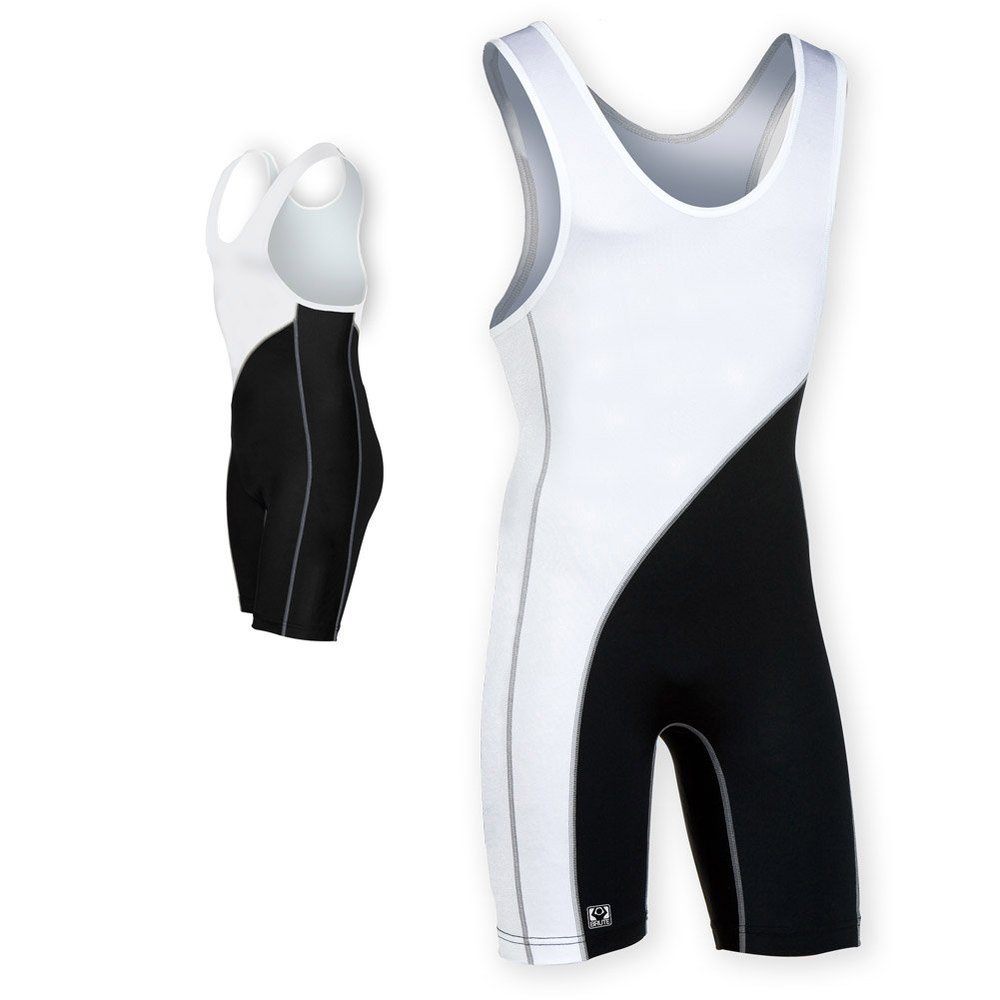 Brute Buckeye Wrestling Singlet - SIZE: XXX Large, COLOR: Black/White