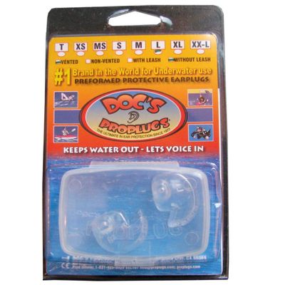Doc's ProPlugs (Pair) Clear, Vented - Large