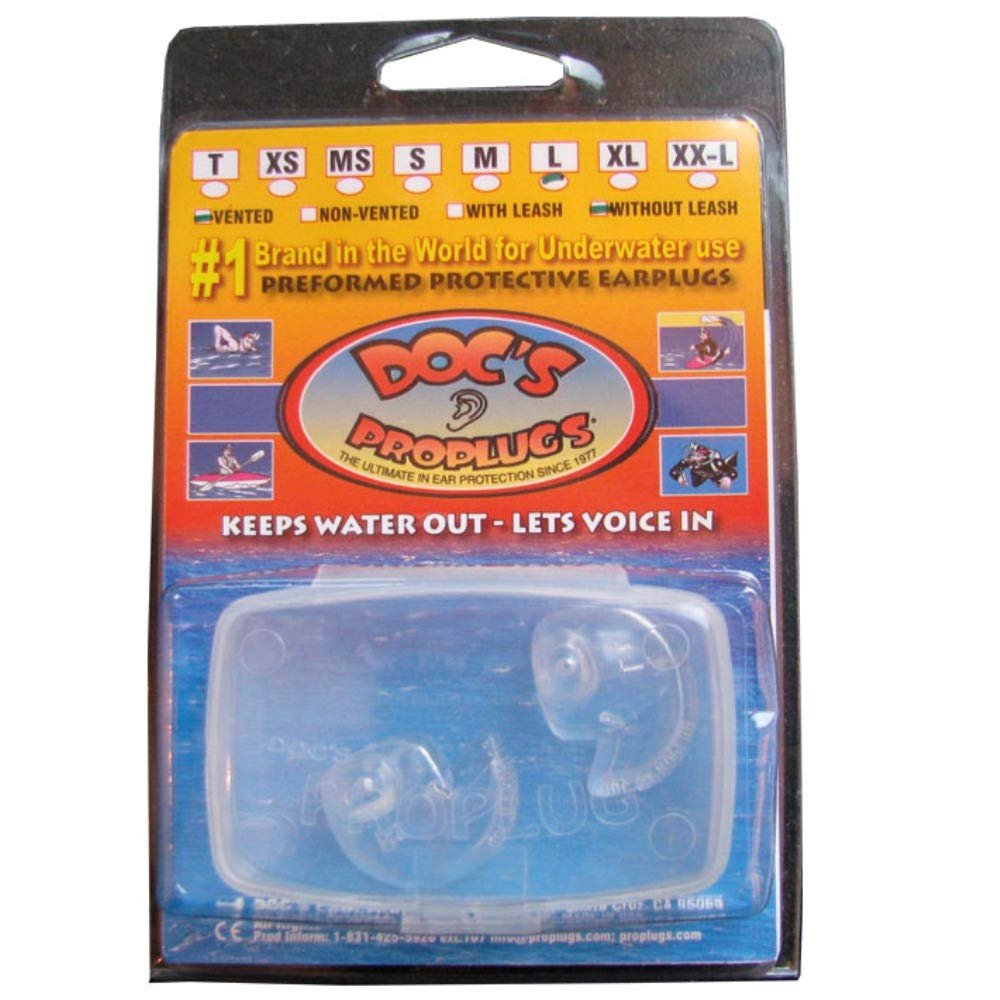 Doc's ProPlugs (Pair) Clear, Vented - Large