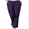 Cherokee Women's Fashionable Flare Leg Drawstring Pant, Eggplant, X-Large-Petite view 1