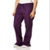 Cherokee Women's Fashionable Flare Leg Drawstring Pant, Eggplant, X-Large-Petite view 2