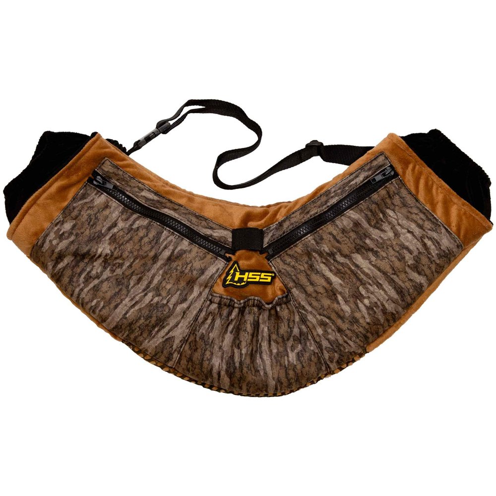 Hunter Safety System Muff-Pak: Essential Cold Weather Gear for Hunting or Fishing - Polar Fleece Hand Warmer with J-Hooks & Storage Pockets (Mossy Oak)