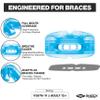 Double Braces Strapless Mouth Guard, Blue, Adult view 4