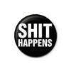 Pyramid International Shit Happens Button (One Size) (Black) view 1