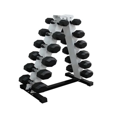 Ader Dumbbell Rack w/ 3-25lb Rubber Dumbbells 6 Pairs