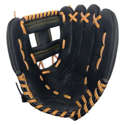 Champion Sports 11" Physical Ed. Glove - Soft Leather Front and Nylon Mesh Back for Comfort Grip | Adjustable Strap with Velcro Closure | Double Bar Open Web | Age: Elementary | Left-Handed Glove